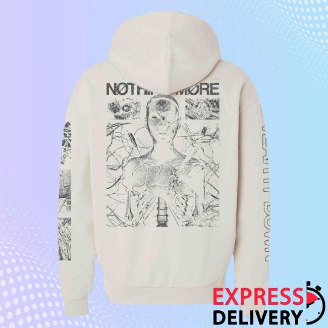 Official Nothing More Merch Carnal Deluxe Bone Zip Hoodie
