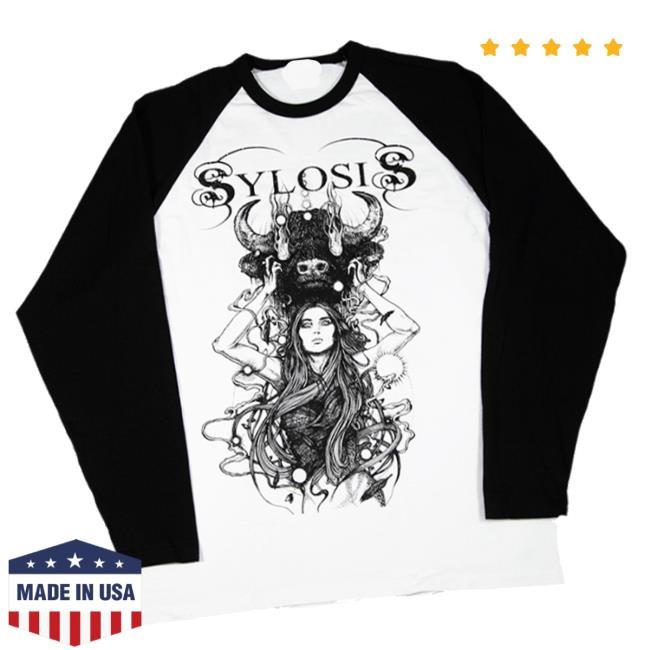 Sylosis-Band Merch Store Ox Woman Raglan – White Shirts