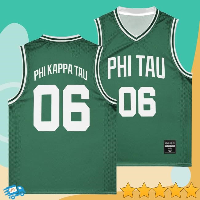 Trending The Phi Tau Store Phi Tau Dark Green Basketball Jersey Funny Shirt