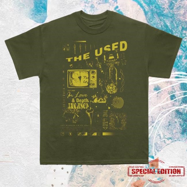 Official The Used Shop Store Army Tee Shirt