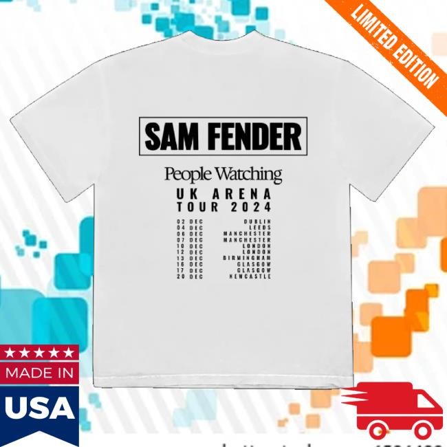 Sam Fender Merch Sam Fender Uk Tour Dateback White Tank Top Sam Fender Merch Sam Fender Uk Tour Dateback White Sweatshirt