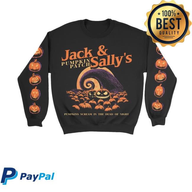 Lostbrostradingco Merch Jack And Sally's Pumpkin Patch Sweatshirt