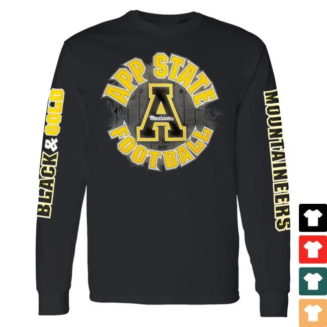 Campusstore Merch Store Champion App State Football Sleeve Print L/S Crewneck Sweatshirt