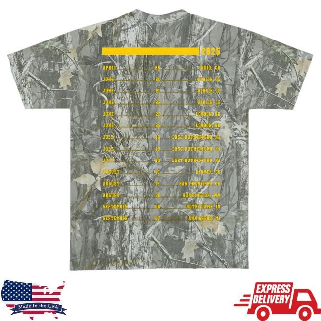 Official Zach Bryan Tour Merch Logo Camo T Shirts