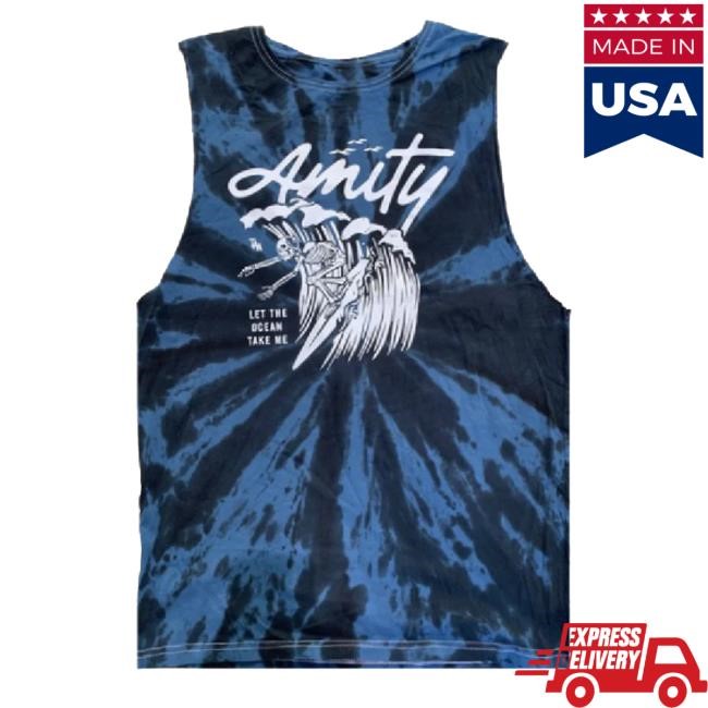 Surfin Skelly Amity Let The Ocean Take Me Tie Dye Hooded Sweatshirt