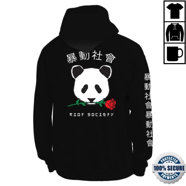 Official Riot Society Merch Store Shop Riot Society Panda Rose Attractive Hoodie RiotSociety Apparel Clothing