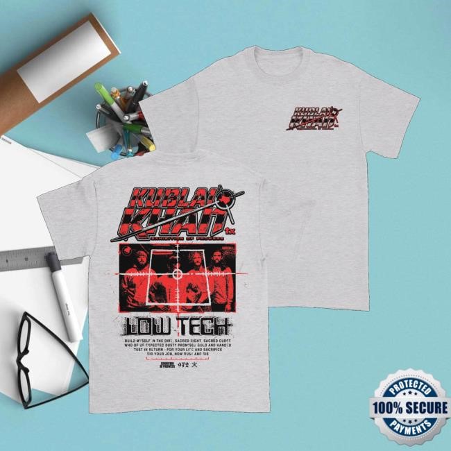Kublai Khan Tx Store Merch Low Tech Grey Tee