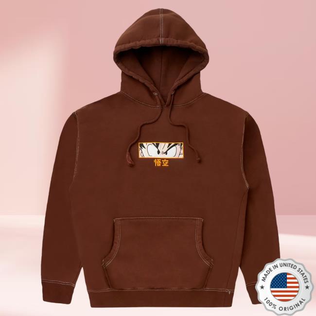 Official Hypland Clothing Merch Store Hypland Db Goku Eyes Hoodie (Chocolate)