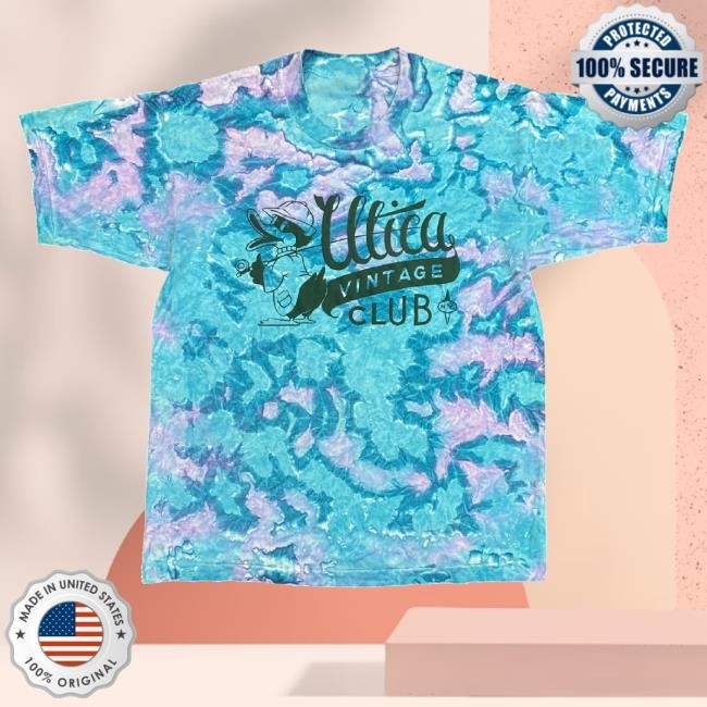 Official Utica Vintage Club Merch Utica Vintage Club Vintage Tie Dye Logo T-Shirt