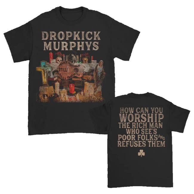 Official Dropkick Murphys Merch This Machine Kills Fascists Album Shirt Black