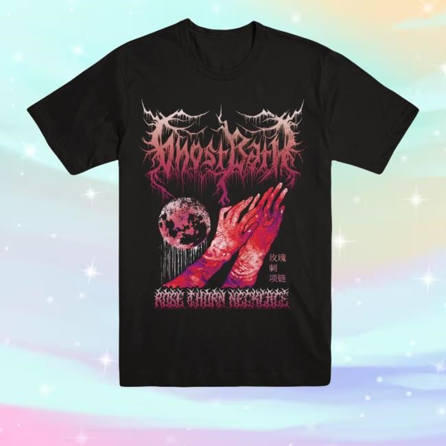 Evil Greed Merch Store Ghost Bath Rose Thorn Necklace T-Shirt, Hoodie, Tank Top, Sweater And Long Sleeve T-Shirt