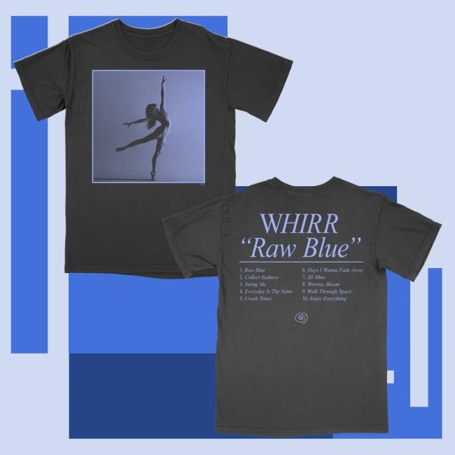 The Funeral Party Merch Whirr Raw Blue Short Sleeve Tee
