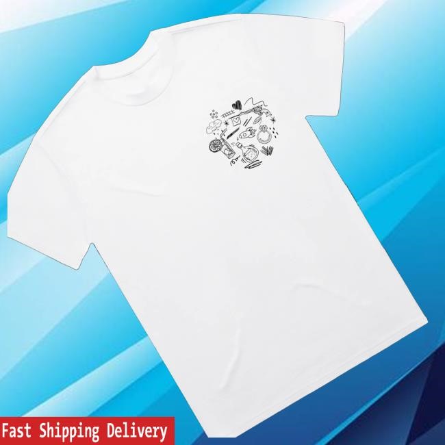 Perrie Merch Shop Store Doodles White Tee