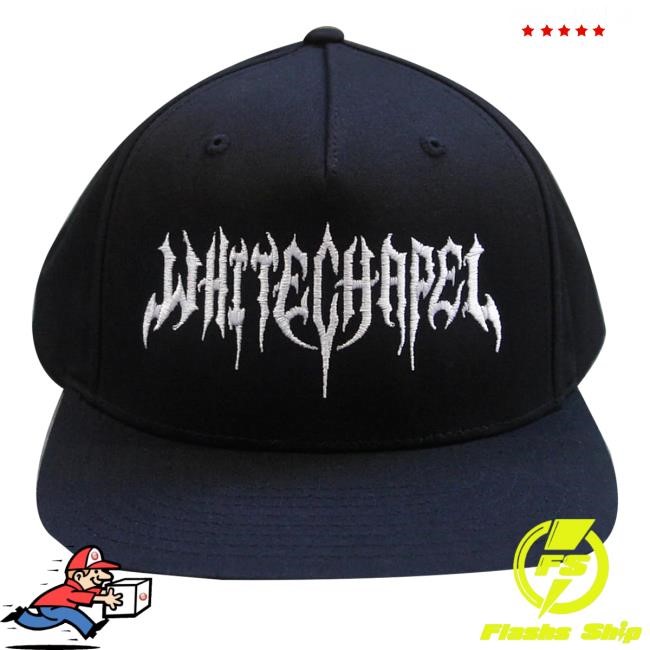 Gothic Logo Black Snapback Hat Whitechapel