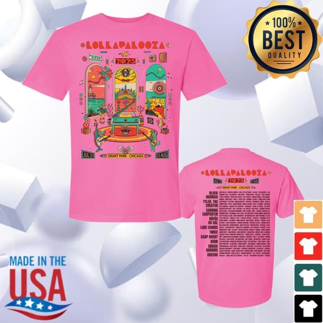 Lollapalooza Merch Store Shop 2025 Poster Lineup Sweatshirt