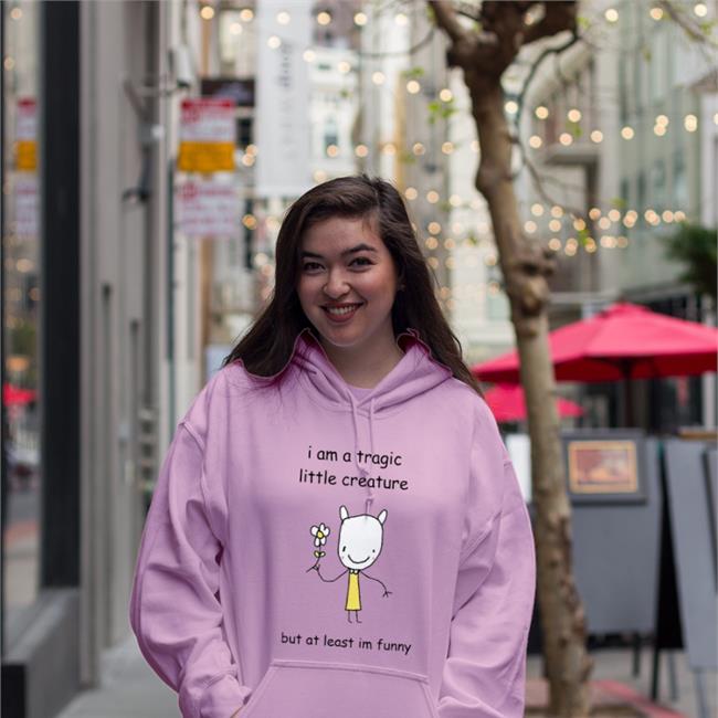 StinkyKatie I Am A Tragic Little Creature But At Least Im Funny Sweatshirt