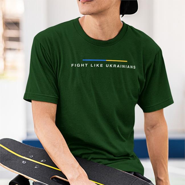 Volodymyr Zelensky Wearingfight Like Ukrainian Shirt Fundraiser