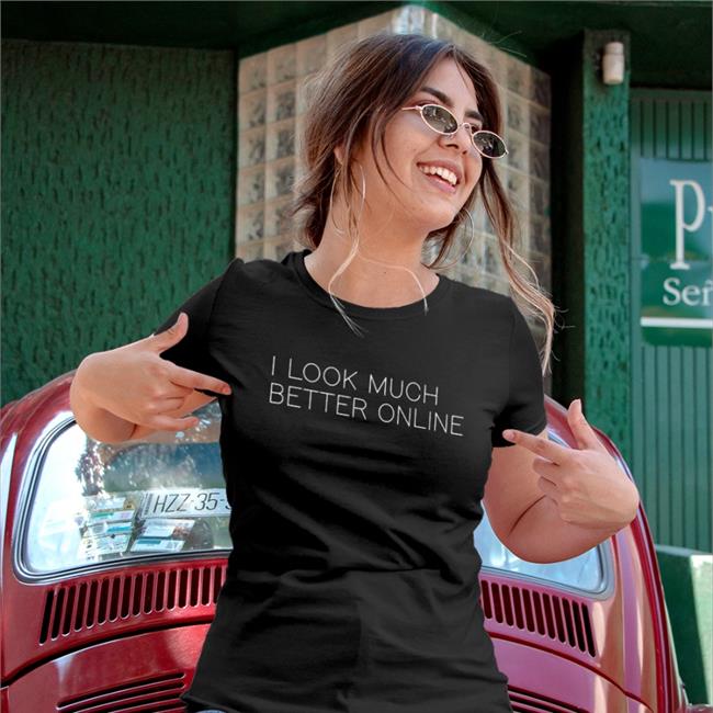 Lostmythicality I Look Much Better Online Long Sleeve Tee Shirt Blue