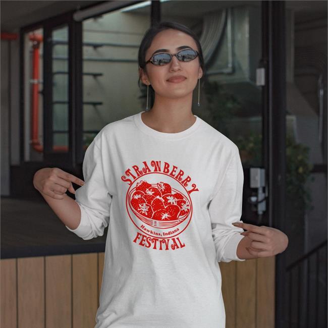 Strawberry Hawkins Indiana Festival T Shirt Stranger Things