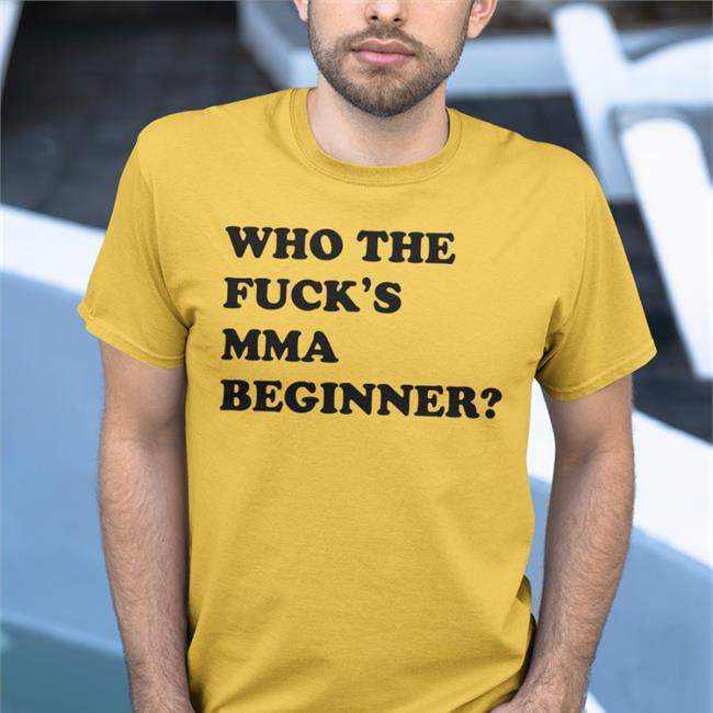 Ren Hiramoto Wearing Who The Fuck's Mma Beginner Long Sleeve Tee Shirt White