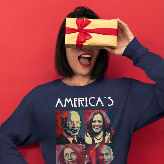 Joe Biden And Kamala Harris And Elizabeth Warren And Nancy Pelosi America's Horror Story Tee Shirt