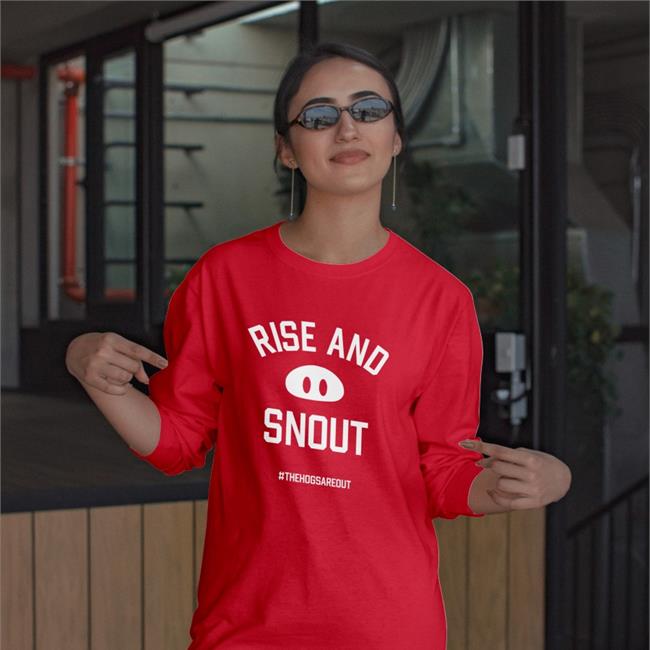 Rise And Snout Hot Hoodie Red