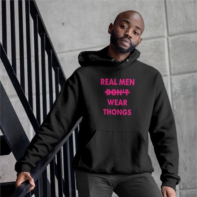 Real Men Wear Thongs Sweatshirt Black