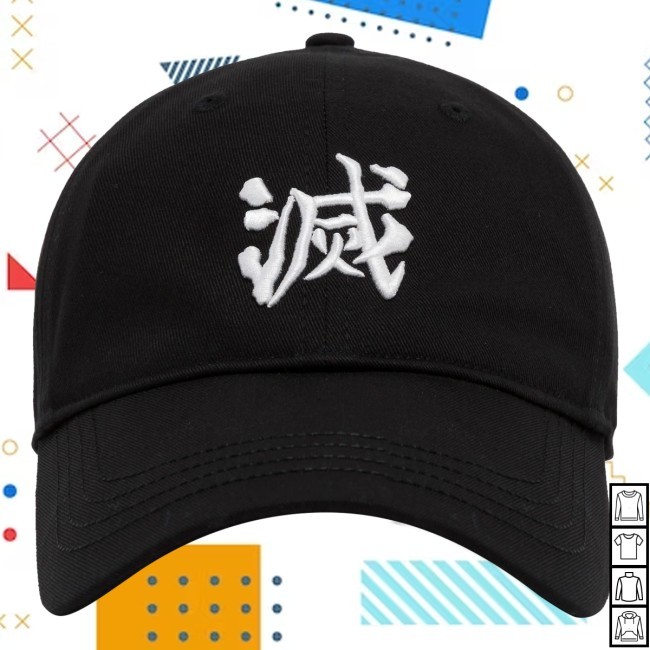Trending 100 Thieves Merch Demon Slayer Dad Cap Black