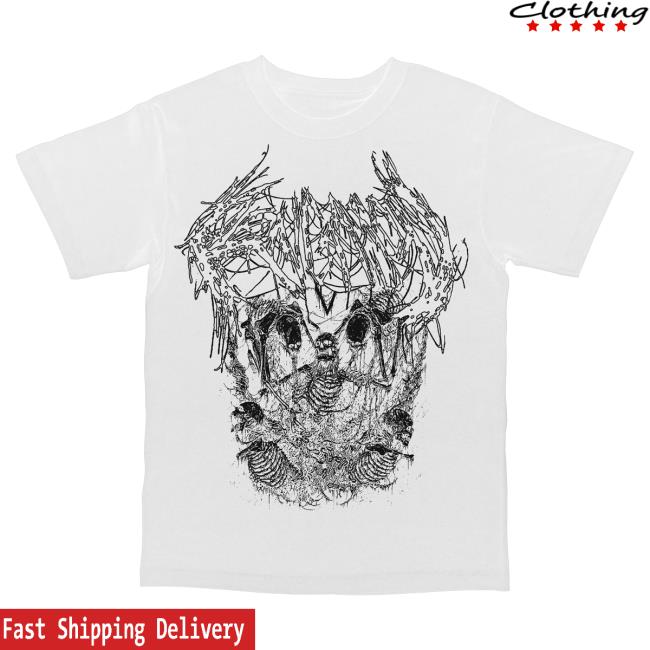 Official Ken Carson Merch Store Ken Carson Death Mosh Popover Shirt White KenCarson Shop
