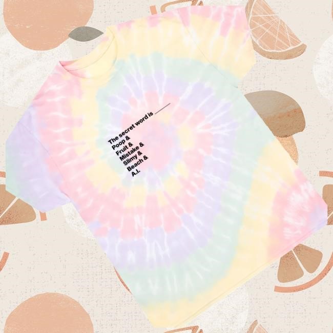 Distractible Merch Shop Store Pastel Tie-Dye Secret Word Hoodie