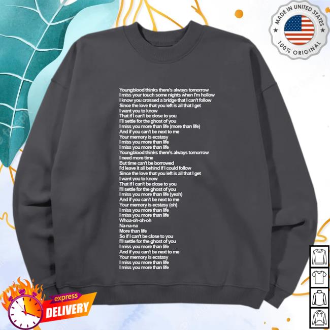 Official Justin Bieber Merch Store Shop Justin Bieber Ghost Lyrics Sweatshirt I JustinBieber Apparel Clothing