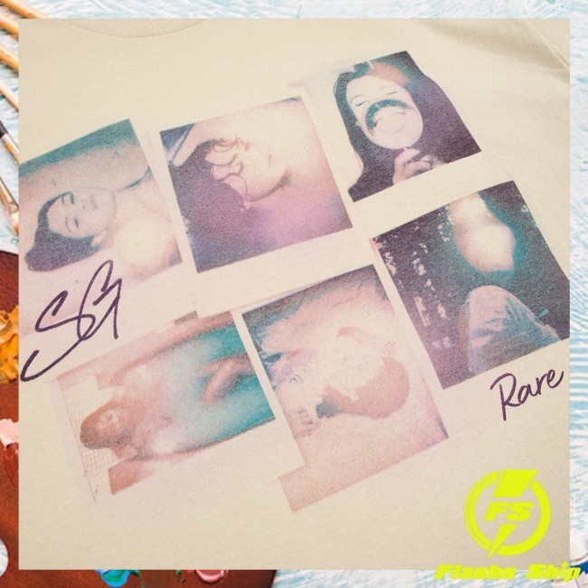 Official Selena Gomez Merch Rare Polaroid Tee Shirt In Sand