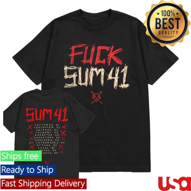 Official Fuck Sum 41 Tour T Shirts