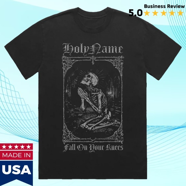 Rtvl Merch Ritual Print Company Holyname Fall On Your Knees T-Shirt