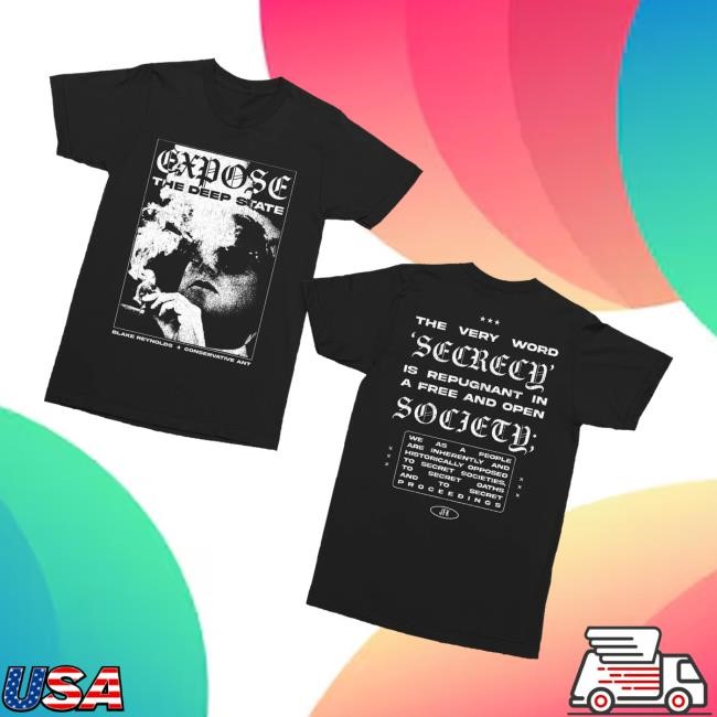 Ritual Print Company Merch Blake Reynolds X Conservative Ant Expose The Deep State Short Sleeve Tee