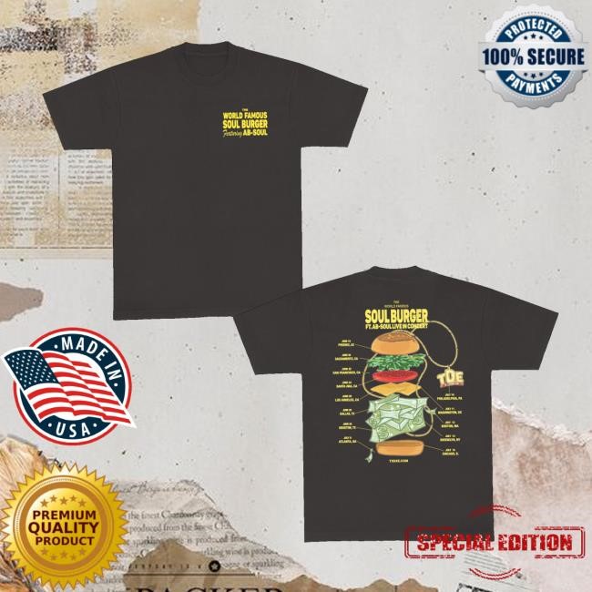 Txdxe Merch Store Shop Soul Burger Tour Shirts