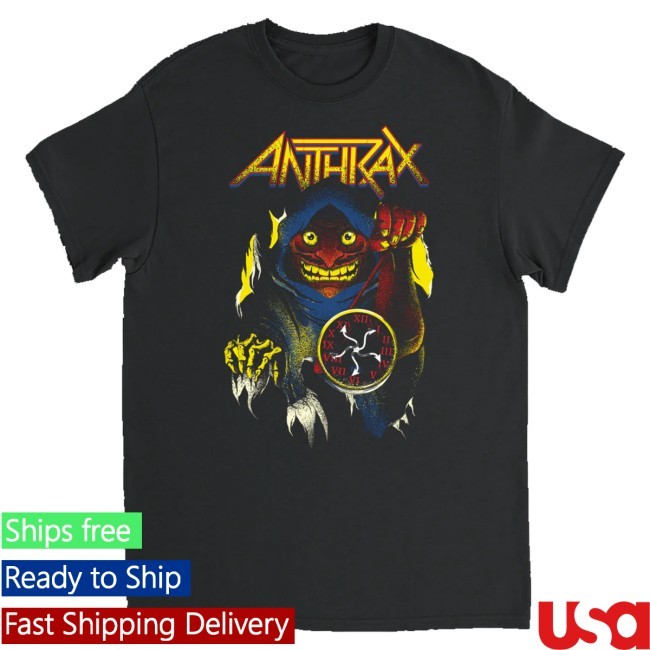 Official Anthrax Store Merch Persistence Of Time Not Death Crewneck Sweatshirt