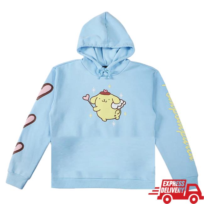 Official Sanrio Apparel Clothing Merch Store Shop Pompompurin X Dumbgood Hooded Sweatshirt