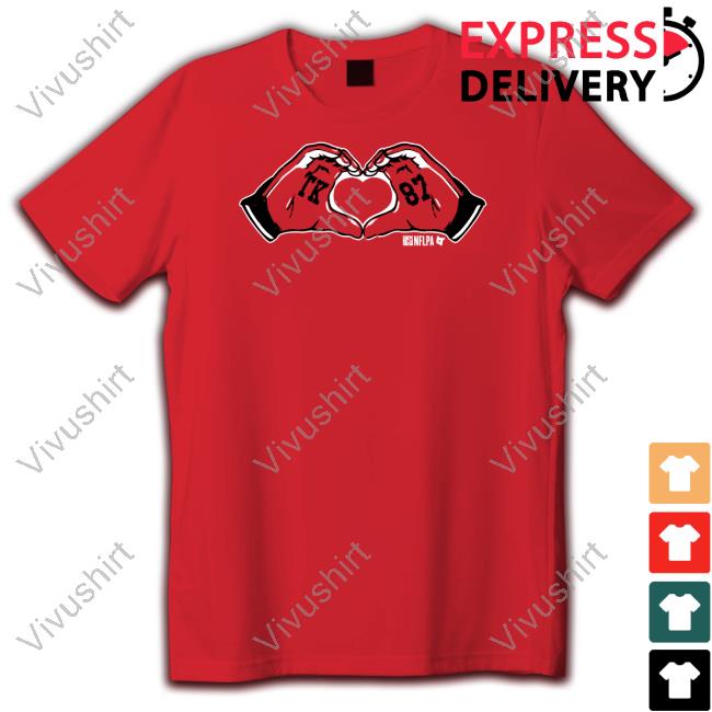 Official Travis Kelce Heart Hands New Shirt Breakingt Store