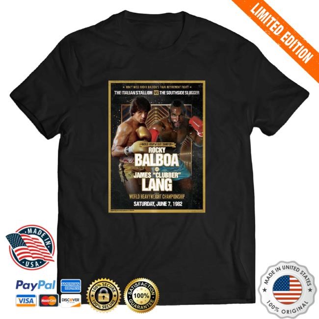 Sly Stallone Shop Merch Balboa Vs Lang Poster Tee