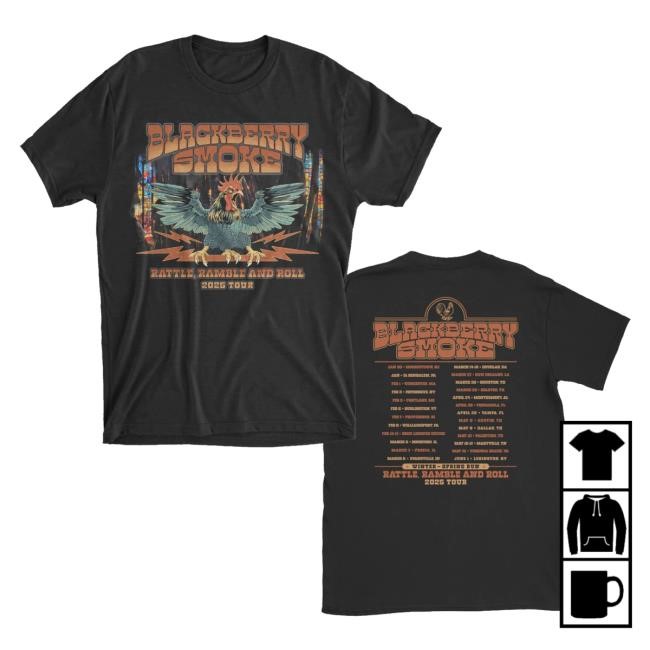 Blackberry Smoke Merch Store 2025 Winter Spring Tour Long Sleeve Shirt