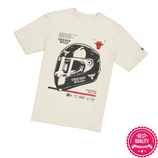 Chicago Bulls Merch Store Chicago Bulls New Era Racing Helmet T-Shirt