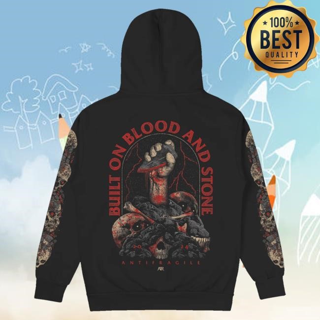Limited All That Remains Official Store Merch Blood And Stone Hooded Sweatshirt